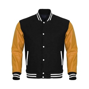Chaqueta de béisbol de manga larga para hombre, chaqueta masculina personalizada de último diseño, lisa, en blanco, al por mayor - Product Image 1