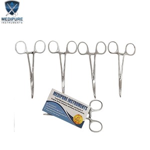 Pinces à moustiques de haute qualité en acier inoxydable, droites et courbées, réutilisables, autoclavables, instruments chirurgicaux, taille personnalisable - Product Image 6