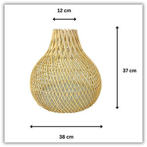 Cesta más vendida - Pantalla de lámpara de ratán con forma de calabaza para vino - Product Image 6