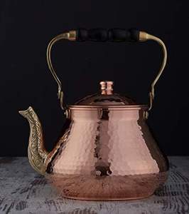 Bouilloire à thé classique en cuivre, d'inspiration vintage, pour les amateurs de thé à la maison, élégante, avec une construction thermiquement efficace pour un service optimal. - Product Image 4