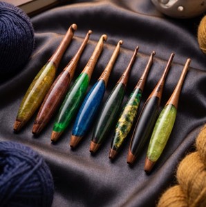 Belladec High Quality Best Selling Durable Eco-Friendly Resin Handcrafted <b>Crochet</b> <b>Hooks</b> Best Gift Women Multi Size - Product Image 1