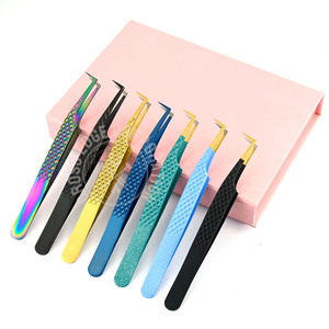Private Label Plasma Coated 90 Degree Lash Extensions Tweezers Russian Volume Individual Eyelash Extension Tweezers Supplies - Product Image 2