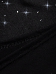 เสื้อยืดคอตตอนสีพื้นปักลายเพชรแบบสั่งทำขายส่งสำหรับผู้ชาย สไตล์สตรีทแฟชั่น โลโก้ด้านหน้า น้ำหนัก 200 กรัม แห้งเร็ว - Product Image 2