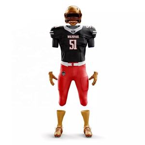 Ensembles d'uniformes de football américain Hauts en sergé brodé et pantalons imprimés Maillot et équipement officiels - Product Image 5