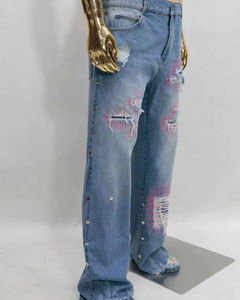 Jeans pour hommes de haute qualité 2026 – Pantalon décontracté en denim avec impression de logo personnalisé pour hommes - Product Image 3