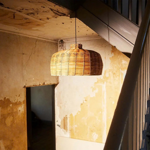 Hot Selling Handcrafted Natural Rattan Woven Dome Pendant <b>Light</b> <b>Shade</b> Lamp <b>Shade</b> <b>For</b> Home Hotel Restaurant Decor - Product Image 2