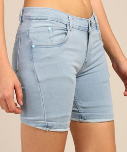 Shorts de Mezclilla Ajustados Y2K para Mujer, Cintura Media, Pierna Ancha, Sexy, Casuales, a la Moda, Verano 2026 - Product Image 4