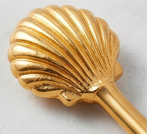<b>Cheese</b> <b>Knife</b> <b>Set</b> With Shell Handle Stainless Steel Blade Gold Plated Durable <b>Cheese</b> Tools For Serving Use And Kitchen Use - Product Image 2