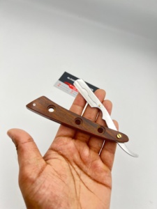 High Quality Wooden Handle Barber Men's Shaving <b>Razor</b> <b>Single</b> <b>Blade</b> Changeable with Stainless Steel <b>Blade</b> Turkish Shavette <b>Razor</b> - Product Image 1