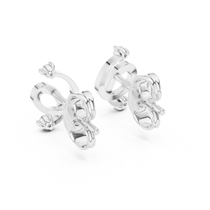 TRENDY LAB GROWN DIAMOND EARRING <b>SET</b> IN 18KT SOLID <b>WHITE</b> GOLD ENGAGEMENT WEDDING PARTY VALENTINE GIFTING DAILY USE FOR WOMEN - Product Image 3