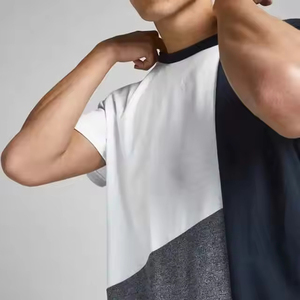 Custom Print logo size Color Drop Shoulder Men T Shirts Adjustable <b>Top</b> Trending New Design Men T Shirts for Adult - Product Image 3