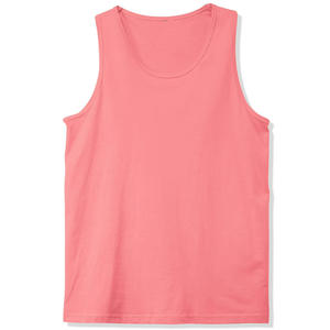 Débardeur sans manches pour homme, vert olive, col rond, tricoté, couleur unie, grande taille - Product Image 6