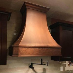 Campana Extractora de Cobre Auténtico, Estilo Rústico, Hecha a Mano, Cubierta Decorativa Premium para Chimenea de Cocina, Calidad Superior - Product Image 3