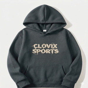 Sweat à capuche décontracté pour homme, collection automne-hiver, broderie UV de haute qualité, coupe ample, vente en gros - Product Image 3