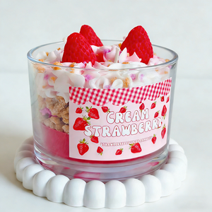 Cream Cookie Scented <b>Candles</b> Handmade 3 <b>Wick</b> Glass Jar <b>Candle</b> Home Fragrance Decor Aromatherapy Gift - Product Image 6