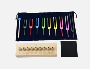 Ensemble de 9 diapasons Solfeggio pour la thérapie sonore, le travail énergétique, l'équilibre et la méditation. - Product Image 6