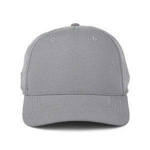 Gray 6-Panel Baseball Cap 100% Polyester Twill Fitted Unisex Casual Solid Color Adult <b>Hat</b> - Product Image 2