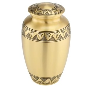 Stylish Handmade brass cremation urns round shaped printed memorial urns Metal Brass Urn <b>For</b> <b>Ashes</b> Cremation <b>Keepsake</b> - Product Image 3