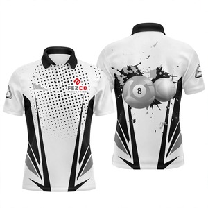 Camiseta Polo de Billar de Secado Rápido para Hombre, Diseño de Bola de Snooker con Estampado Digital, Manga Corta, Ropa Deportiva Informal - Product Image 1