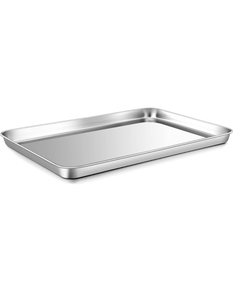 Modern Polished Rectangle Metal Serving <b>Tray</b> Stainless Steel Hotel Restaurant <b>Buffet</b> Catering Food Presentation Commercial Table - Product Image 5