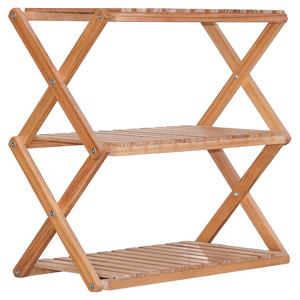 Space-Saving Portable 3-Tier Radiata Wood <b>Shoe</b> Shelf-Minimalist Freestanding Living Room Organizer - Product Image 5