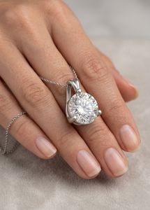 Collar con Colgante de Diamante Solitario Brillante de Platino Aniva, Certificado por IGI, 3.50g, 3 Puntas, Joyería Fina para Uso Diario, Regalo para Mujer - Product Image 5