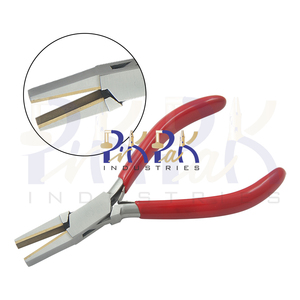 Pince à bec plat en acier inoxydable de 135 mm, mâchoires en laiton de 6 mm, poignées en PVC, pour sertissage, dénudage de fils, circlips, pêche, personnalisable, OEM, bijoux - Product Image 6