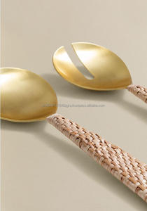 Wholesale Luxury Gold Metal Serving Tools Salad <b>Server</b> for Wedding Parties Hotels and Restaurants - Product Image 5