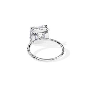 Women's Cushion Cut Diamond Engagement Ring Plated Prong Setting floral Style - Product Image 1
