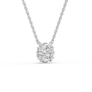Colgante de Diamante de Color E, Corte Brillante Ovalado, Cultivado en Laboratorio, 1.00 Ct, Oro Sólido de 14K, Uso Diario, Certificado IGI, para Mujer - Product Image 2