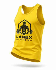 Débardeur de sport jaune personnalisé pour homme – Maillot de fitness sans manches, gilet de musculation, chemise d'entraînement à séchage rapide, vêtement de sport athlétique - Product Image 1