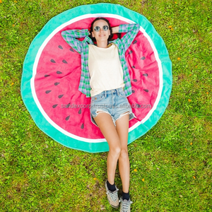 Serviette de plage ronde 100% coton, design personnalisé et impression numérique, serviette de plage au prix le plus bas, vente en gros en Inde - Product Image 5