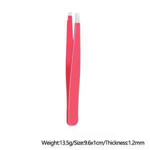 Professional Stainless Steel Eyebrow Tweezers Slanted Tip Custom Logo Luxury Durable Reusable Hair <b>Removal</b> <b>Tool</b> Customized Color - Product Image 5