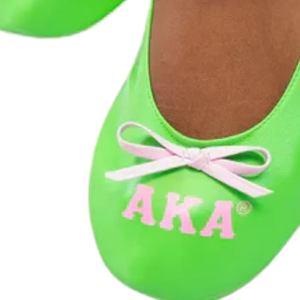 Neon Green and Pink Foldable Ballet <b>Flats</b> with Matching Carrying Pouch Lightweight Portable Travel Shoes for Women Comfort - Product Image 3