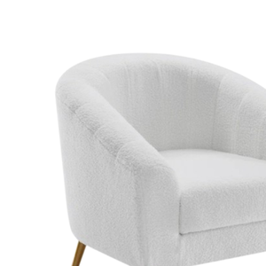 Canapé-lit moderne de luxe le plus vendu avec coussin moelleux, une place, blanc, pieds dorés, fauteuil lounge pour l'intérieur - Product Image 3