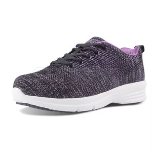 รองเท้าถักแบบลำลองพร้อมตาข่ายใส่สบายด้านบนน้ำหนักเบาก่อสร้างดูดซับแรงกระแทกพื้นรองเท้ายางออกแบบได้ตามต้องการ - Product Image 3