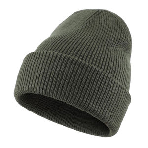 Gorro de Invierno Unisex Verde Oliva, Gorro de Punto Grueso con Puño, Térmico, de Poliéster/Algodón, para Uso en Exteriores y Playa, para Clima Frío - Product Image 2