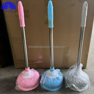 Milieuvriendelijke Toiletzuiger Met Lange Steel En Rubberen Zuignap Voor Het Reinigen Van Huishoudelijke Badkamerpijpen - Product Image 3