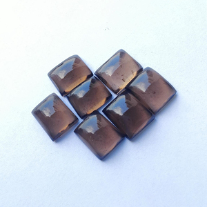 Natural Smoky Quartz Square Cabochon AAA+ Gemstone, Calibrated Polished Loose Stone - Product Image 1