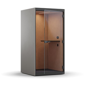 Acoustic Pod w/PET Felt Back Wall, Power Socket w/AC & USB, Right Hand Door Open - Product Image 1