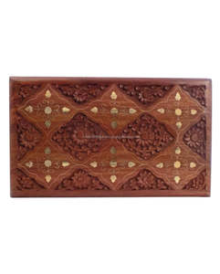 Boîte à bijoux en bois artisanale fabriquée directement, boîte de rangement décorative multifonctionnelle et boîte cadeau pour bijoux - Product Image 2