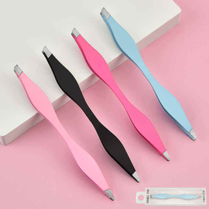 Prix de gros Pince à épiler de beauté à double embout pointu, légère, en acier chirurgical de luxe, pour usage professionnel des sourcils - Product Image 5