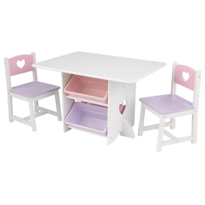 Ensemble de chaises modernes ergonomiques et durables en bois avec cœur pour enfants 4 bacs pour écoles maternelles garderies salles de jeux salons - Product Image 1