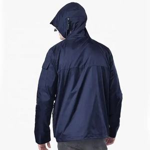 Chaqueta Cortavientos Impermeable para Hombre, con Capucha, Estilo Cargo, Multibolsillos, Informal, Deportiva, Ligera - Product Image 2