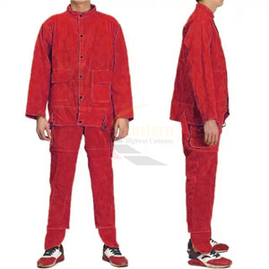 Traje de Seguridad de Cuero Resistente al Calor de Alta Resistencia para Soldadura Industrial, Chaqueta y Pantalones de Protección para Soldadura - Product Image 5