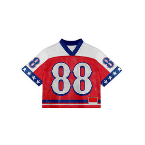 Camiseta holgada de diseño personalizado con estampado por sublimación, estilo Y2K, para hombre y mujer, camiseta de fútbol de malla. - Product Image 2