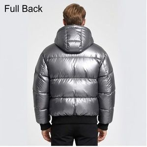 Bubble Oversized Custom Logo Front Outdoor <b>Puffer</b> Cotton Coat Autumn Plus Size <b>Men's</b> Stand Collar <b>Jackets</b> - Product Image 3