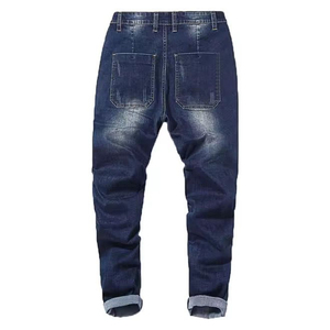 Pantalones Vaqueros Personalizados de Alta Calidad para Hombre, Venta al Por Mayor de Fábrica, Diseño Moderno en Azul, Lavado Desgastado, Corte Ajustado, Servicio OEM - Product Image 6