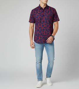 Chemise pour garçons 100% coton imprimée à la main, style zig-zag, manches courtes, vêtements décontractés pour hommes, prix de gros - Product Image 5