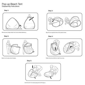 2-3 Person Blue Pop-Up Beach Tent Automatic Sun <b>Shelter</b> Umbrella for <b>Fishing</b> for Beach Use - Product Image 5